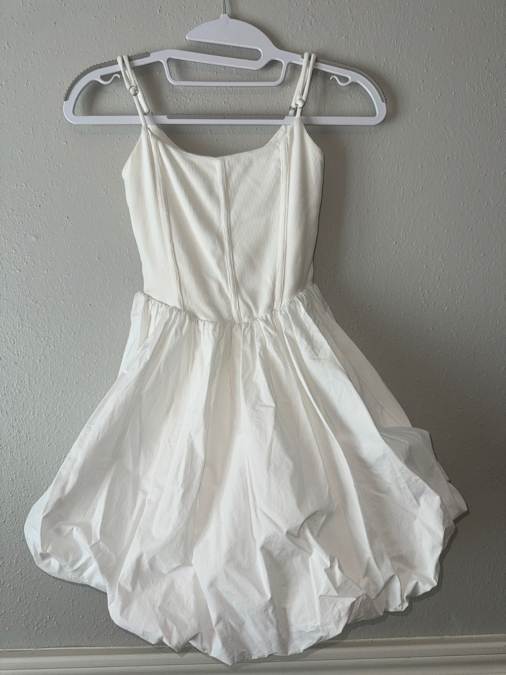 Lush Spaghetti-Strap Micro Mini Bubble Skirt Dress
